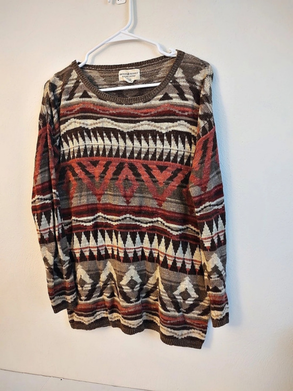 Denim & Supply Ralph Lauren Southwestern Aztec Cotton Knit Sweater S